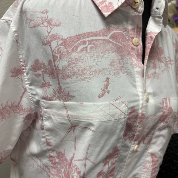 Ted Baker London Pink Toile Print Button Shirt Sz 2 - Picture 5 of 10